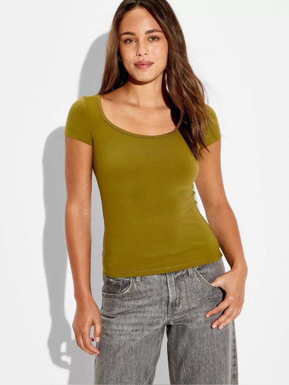 Women's Short Sleeve ButterBliss Sweetheart Neck T-Shirt - Wild Fable™